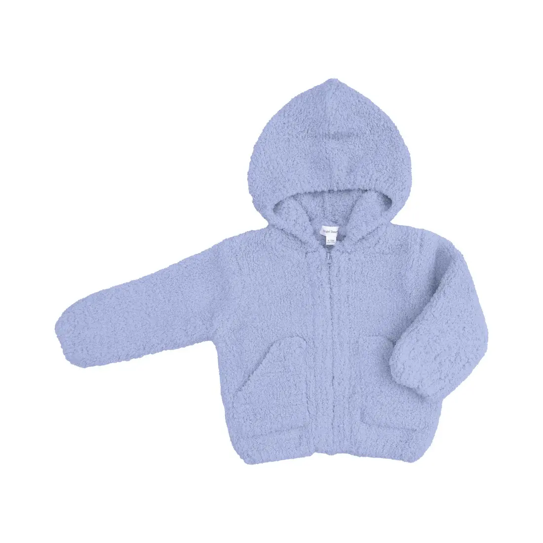 Dusty Blue Chenille Zip Hoodie
