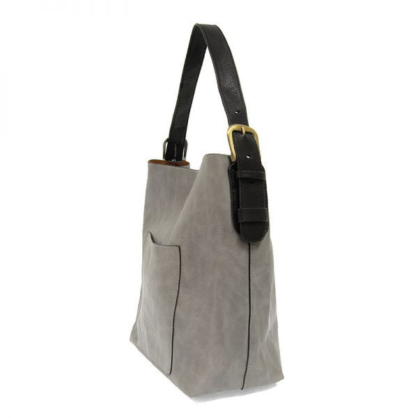 Thumbnail: Classic Grey Hobo with Black Handle
