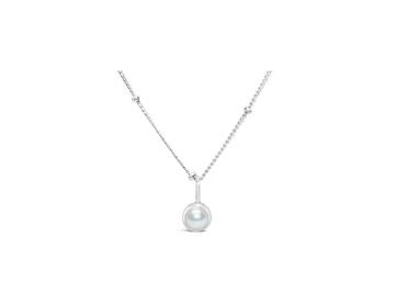 June (Pearl) CZ Birthstone Necklace