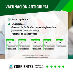 Salud Pública comunica cronograma de las vacunas contra el Covid-19 y la Antigripal