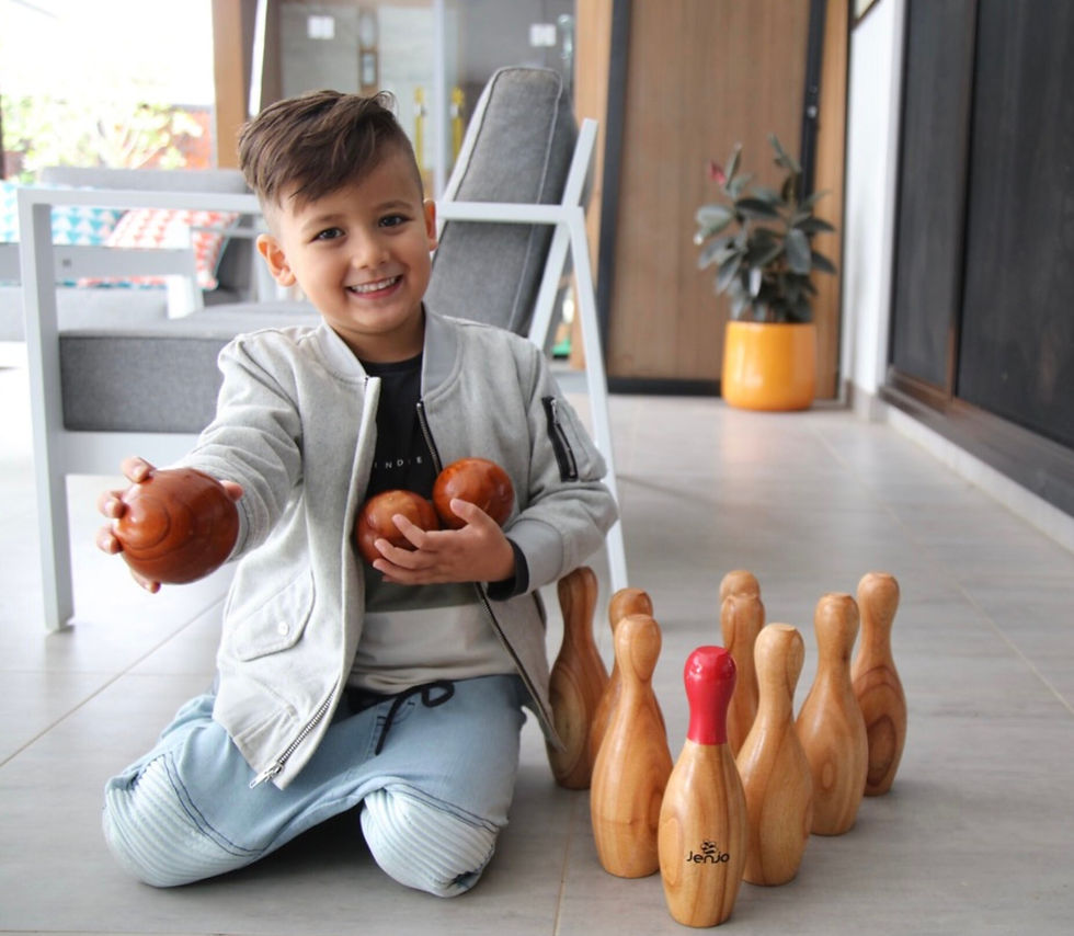 Thumbnail: Outdoor Wooden Skittles Bowling Lawn Game Set
