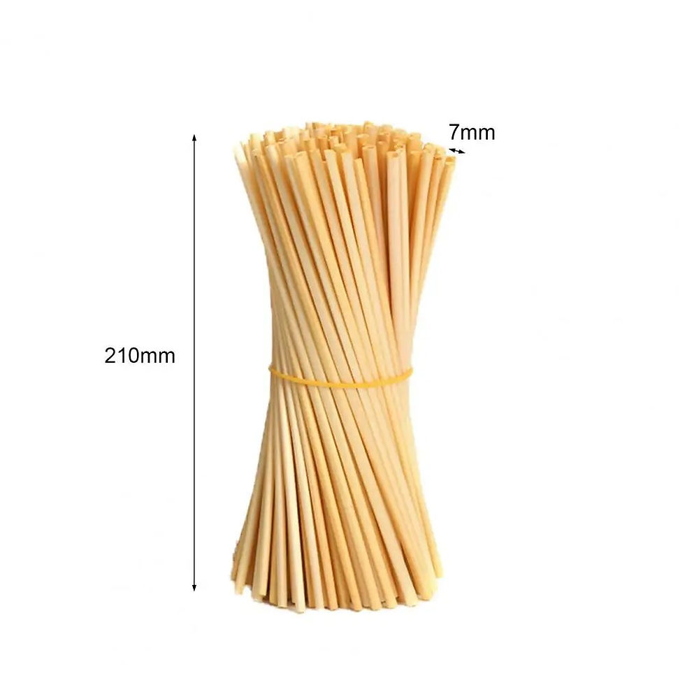 Thumbnail: 300 Pcs Wood Straws Food Grade Multipurpose Reusable Compostable 