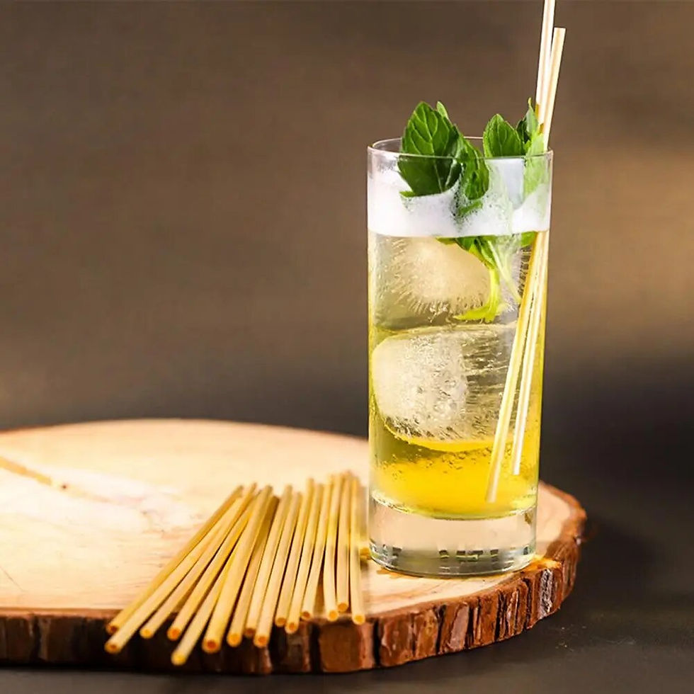 Thumbnail: 300 Pcs Wood Straws Food Grade Multipurpose Reusable Compostable 