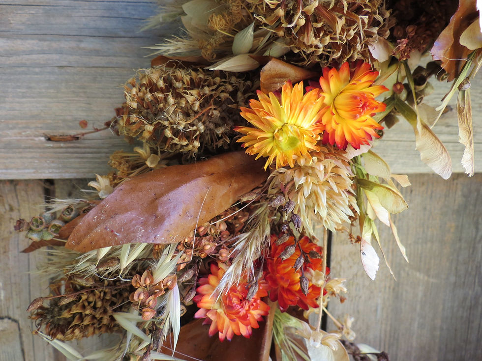 Thumbnail: AUTUMN WREATH | Everlasting Daisy Floral Wreath | All Natural | Dried Flower | 