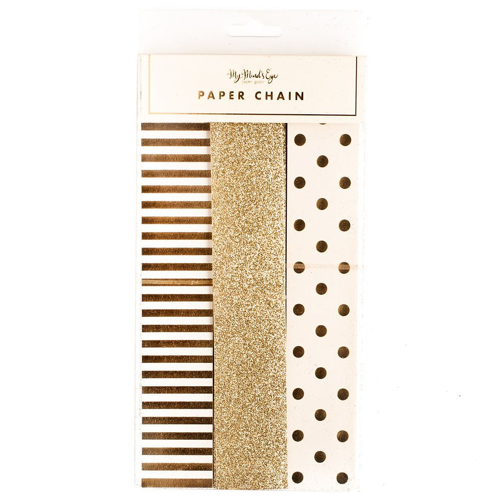 Thumbnail: Paper Chains - Gold Print Pkt of 30