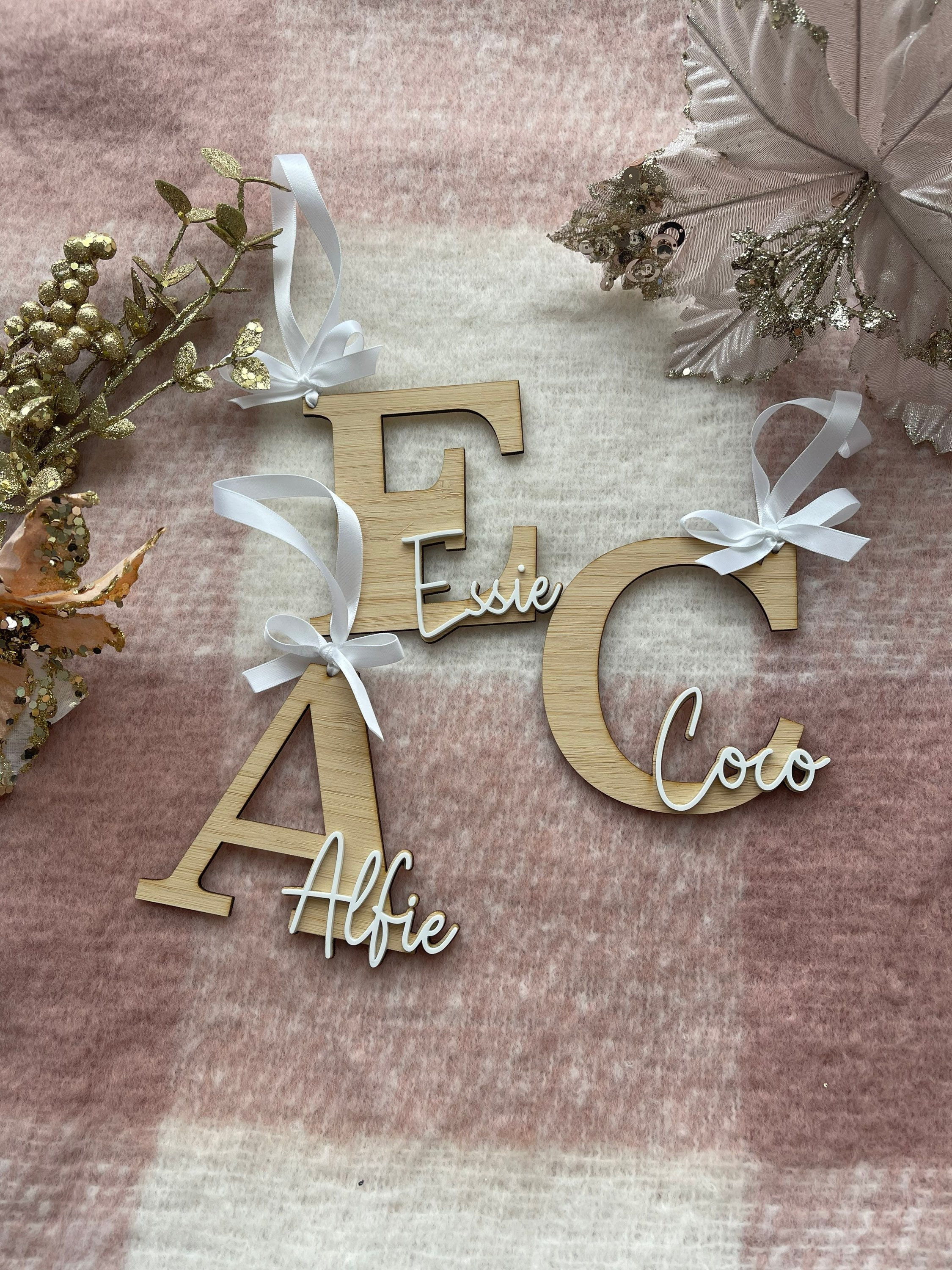 Personalised Christmas Ornaments | Set of 1 Letter