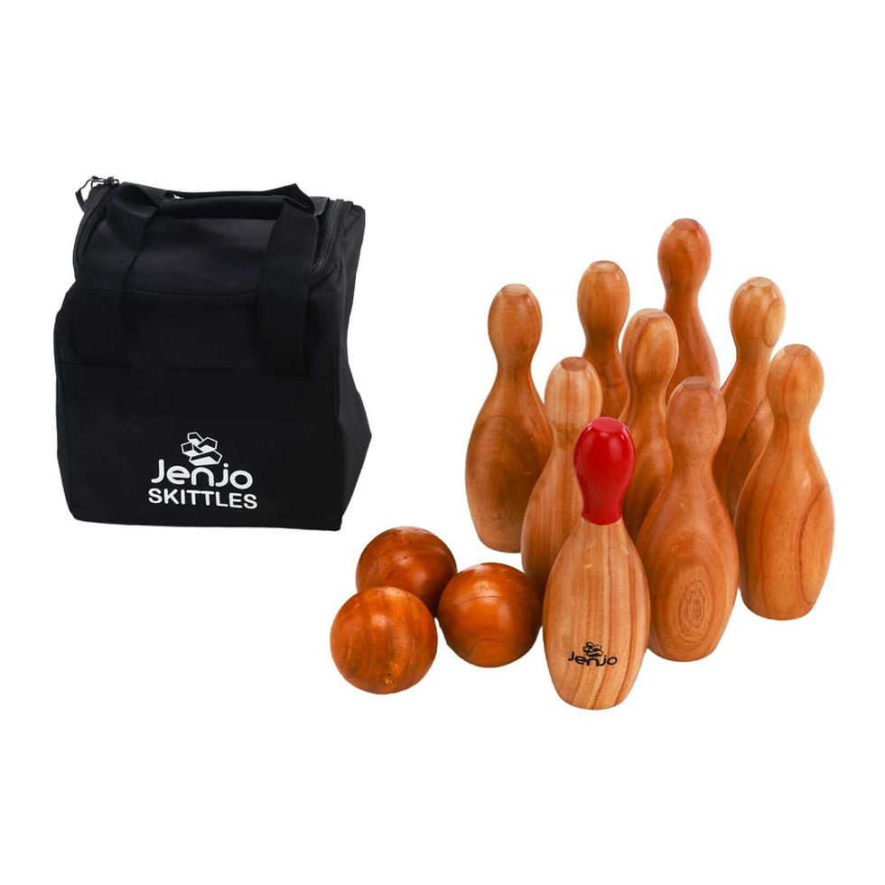 Thumbnail: Outdoor Wooden Skittles Bowling Lawn Game Set