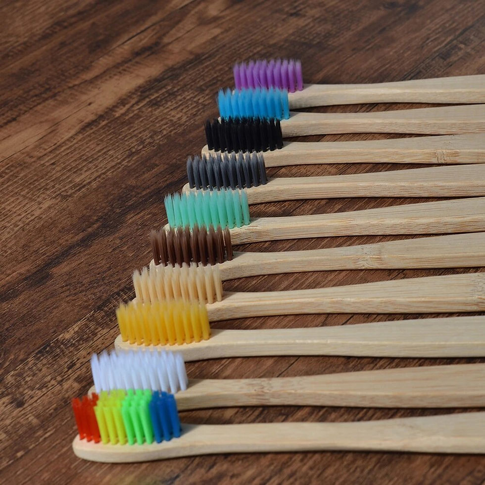 Thumbnail: 10Pcs Colorful Toothbrush Natural Bamboo 