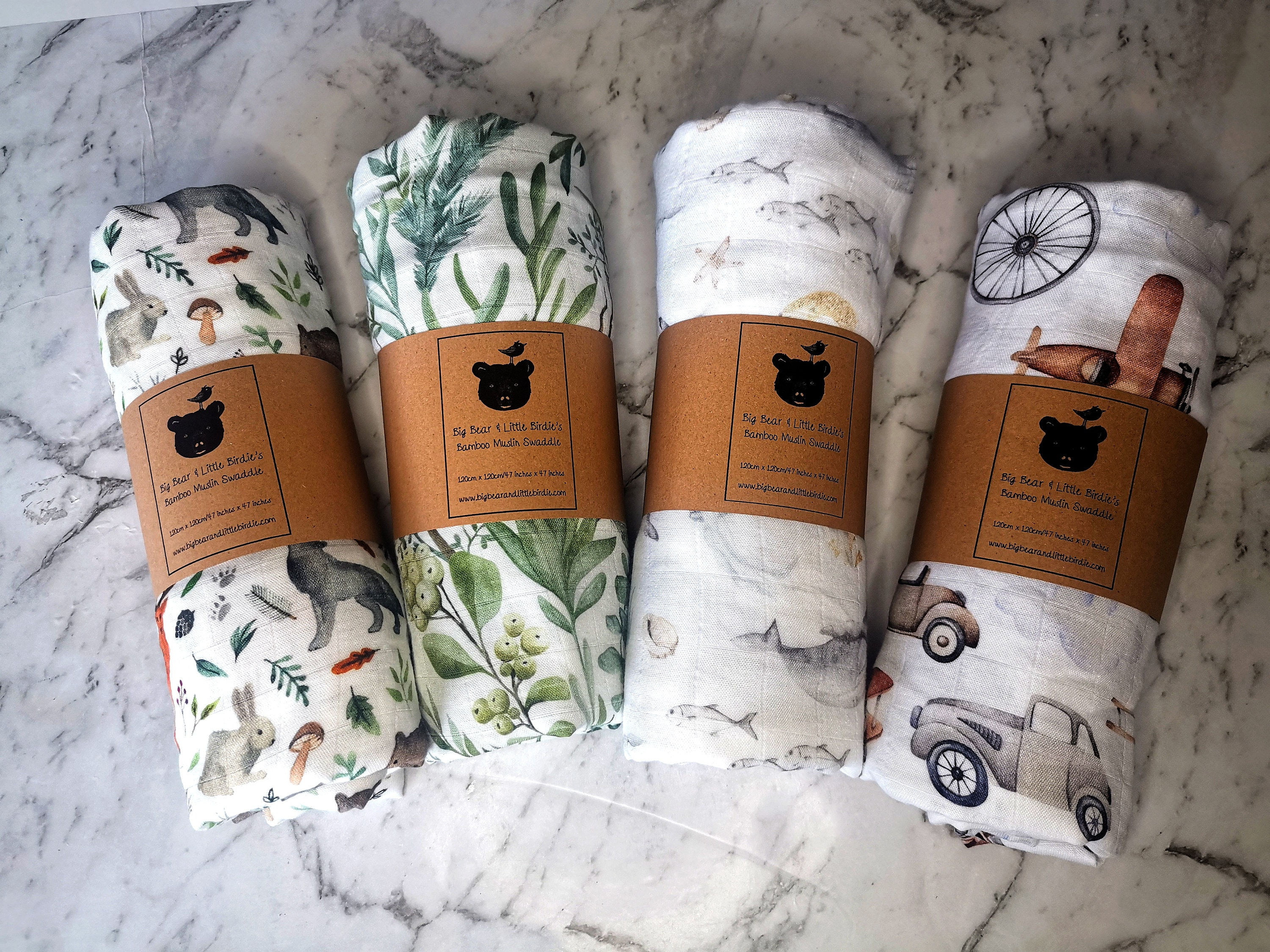 Organic Bamboo & GOTS Cotton Muslin Wraps