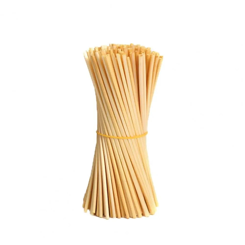 Thumbnail: 300 Pcs Wood Straws Food Grade Multipurpose Reusable Compostable 