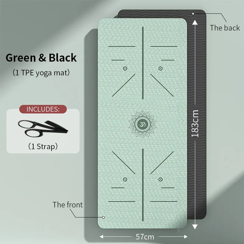 Thumbnail: Yoga Mat Non Slip, Eco Friendly Fitness Exercise Mat with Carrying Strap