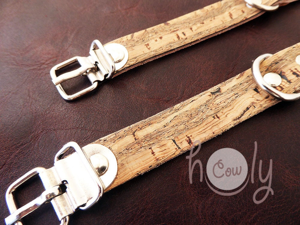 Eco Friendly Adjustable Dog Collar made from Cork