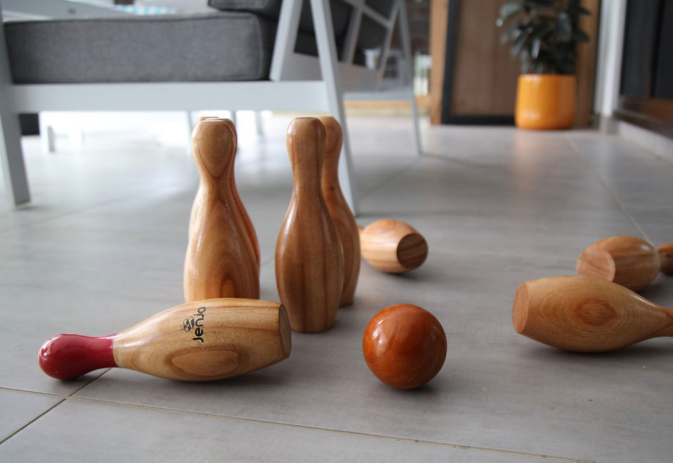 Thumbnail: Outdoor Wooden Skittles Bowling Lawn Game Set