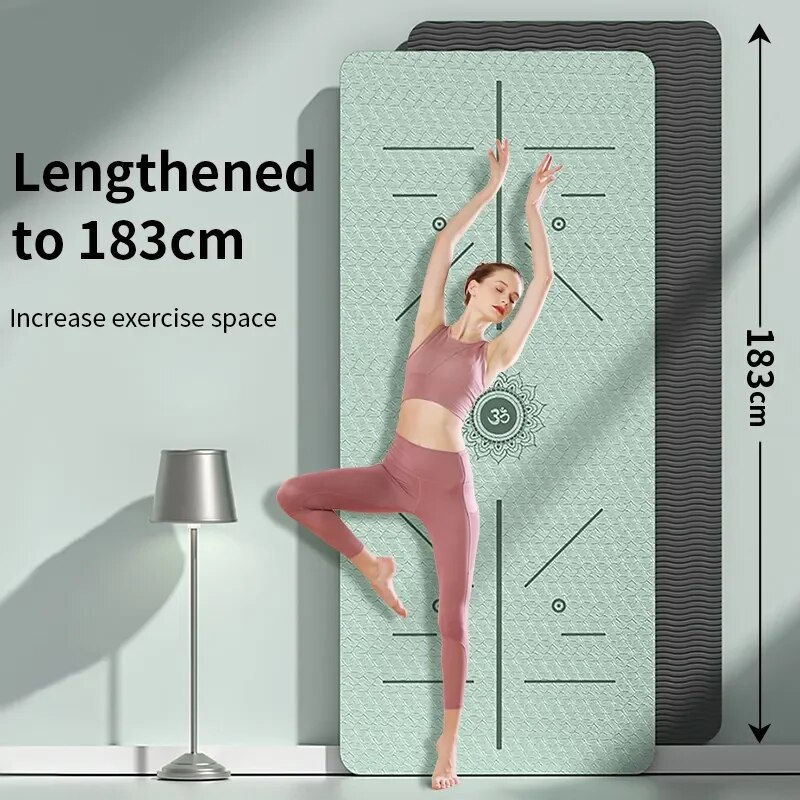 Thumbnail: Yoga Mat Non Slip, Eco Friendly Fitness Exercise Mat with Carrying Strap