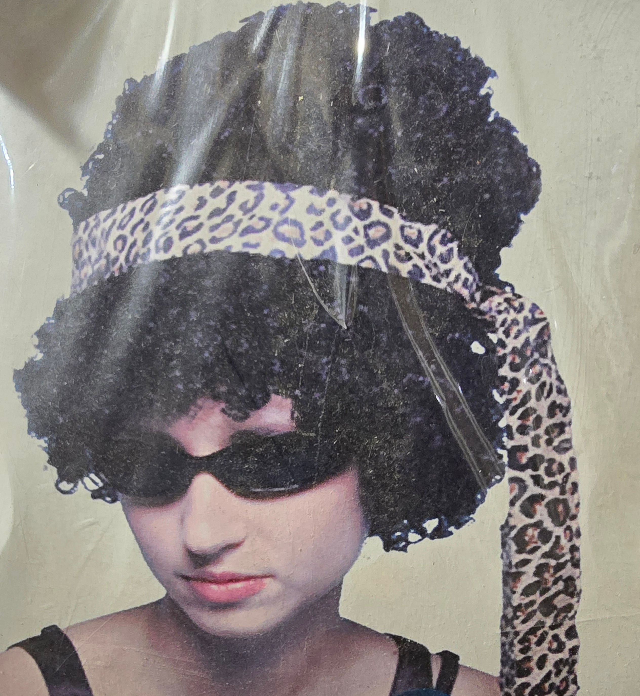 Wig / Afro with Leopard Hair Tie