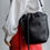 Thumbnail: Black, vegan leather shoulder bag