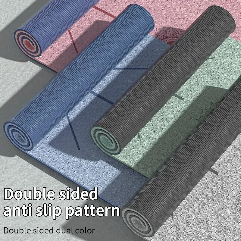 Thumbnail: Yoga Mat Non Slip, Eco Friendly Fitness Exercise Mat with Carrying Strap
