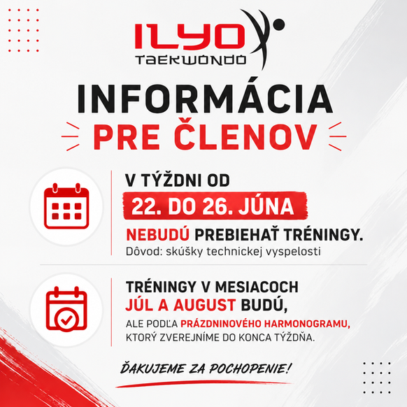 Zrušené tréningy od 22. do 26. júna