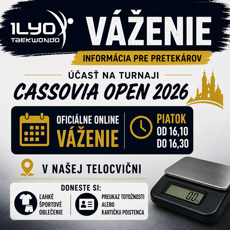 Cassovia Open – dôležité informácie