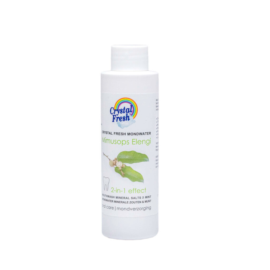 CRYSTAL FRESH VLOEIBARE MONDSPOELING MET MINERALE ZOUTEN EN MINT 100 ml.
