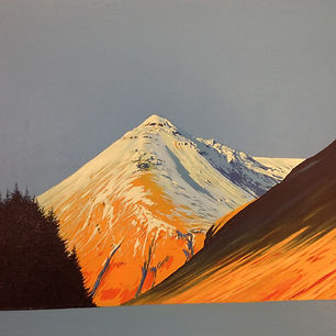 Jen Orpin mountain painting from New Topographies exhibition