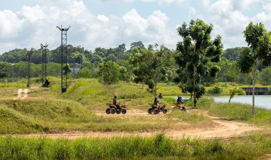ATV team building adventure in Johor bahru promoting teamwork, resilience and group communication.