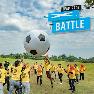 Outdoor lawn team building games in Johor Bahru for Singapore corporate retreats, boosting collaboration and team morale.