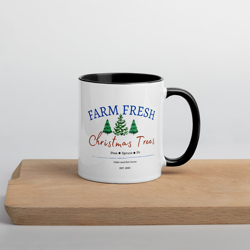 Thumbnail: Fresh Trees Christmas Mug with Colour Inside