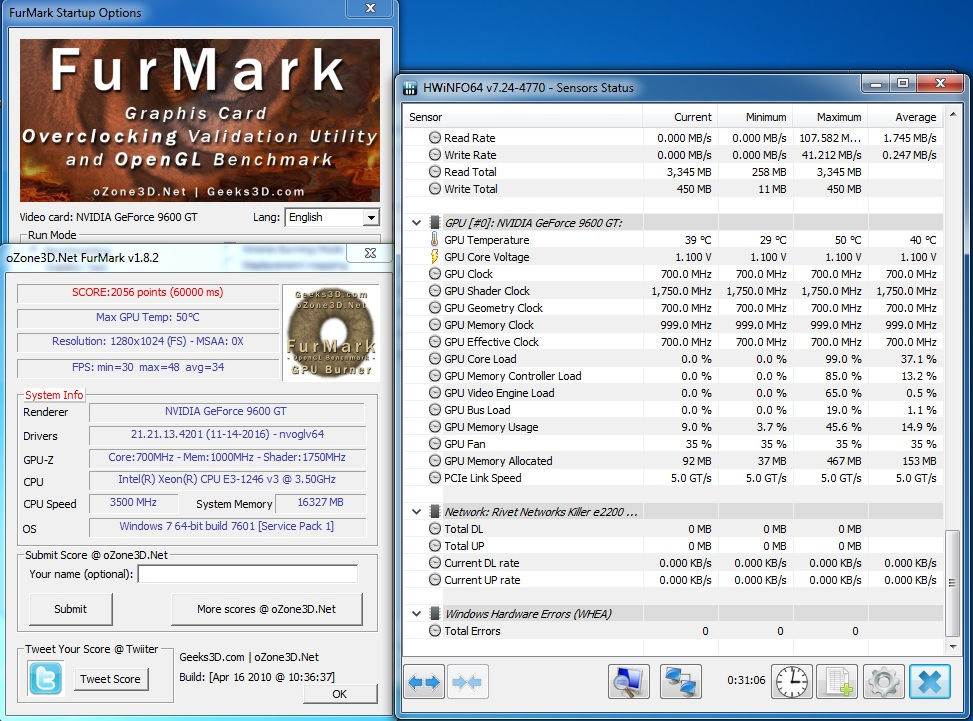 Thumbnail: GAINWARD NVIDIA GeForce 9600 GT 1GB DDR3 PCIe