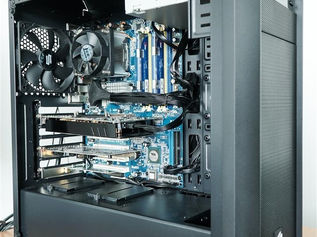 Dual Slot motherboard for more flexibility. Intel LGA775.