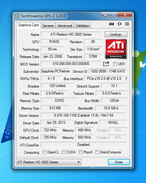 Thumbnail: Sapphire Radeon 3650