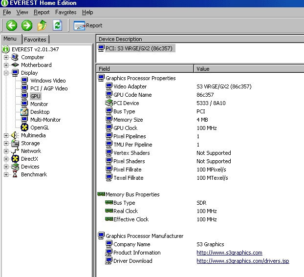 Thumbnail: LEADTEK S3 ViRGE GX2 4MB SDRAM PCI
