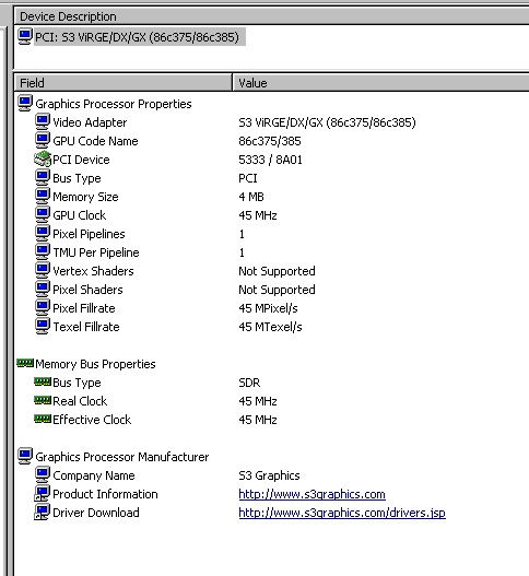 Thumbnail: SUPERGRACE S3 ViRGE 4MB SDRAM PCI
