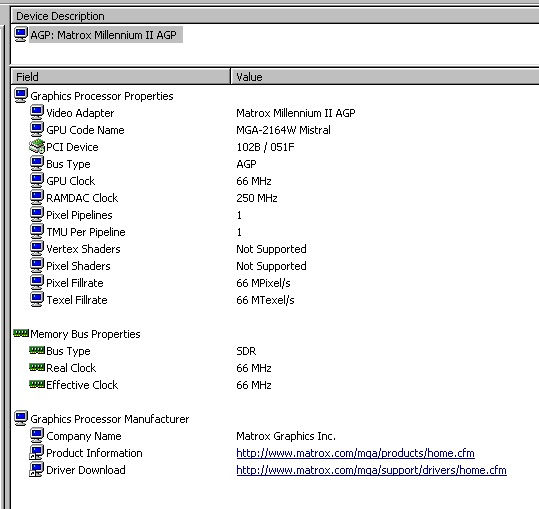 Thumbnail: MATROX Millennium 2 4MB WRAM AGP