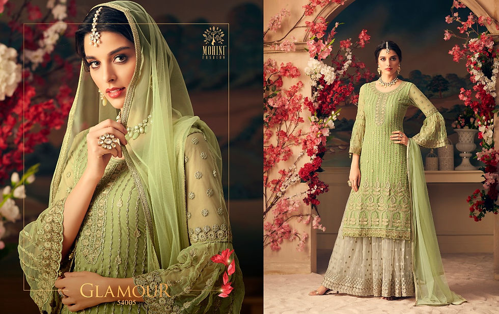 Thumbnail: PARTY WEAR SET_ SEMI STITCHED