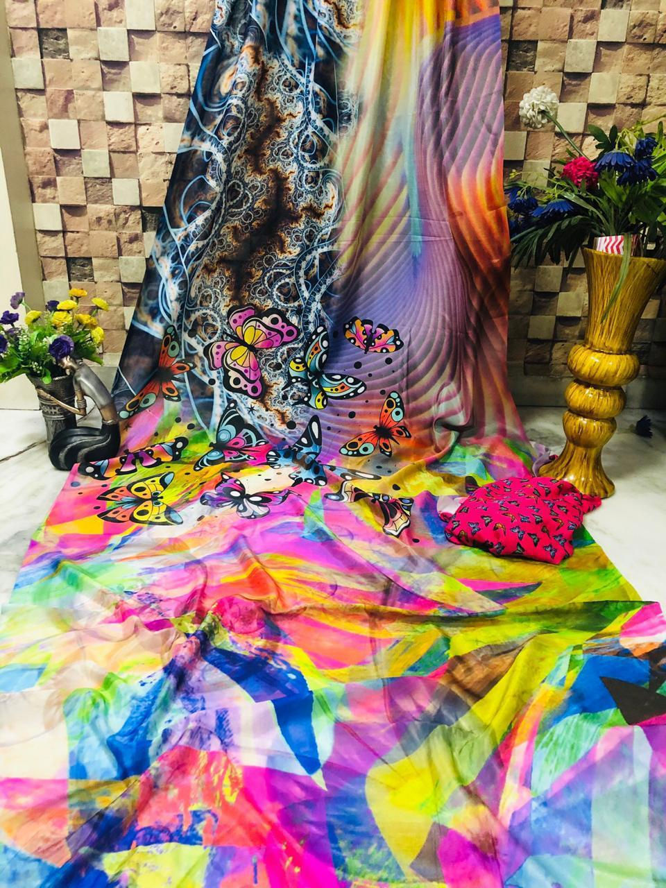 Thumbnail: DIGITAL PRINTED SAREE-4