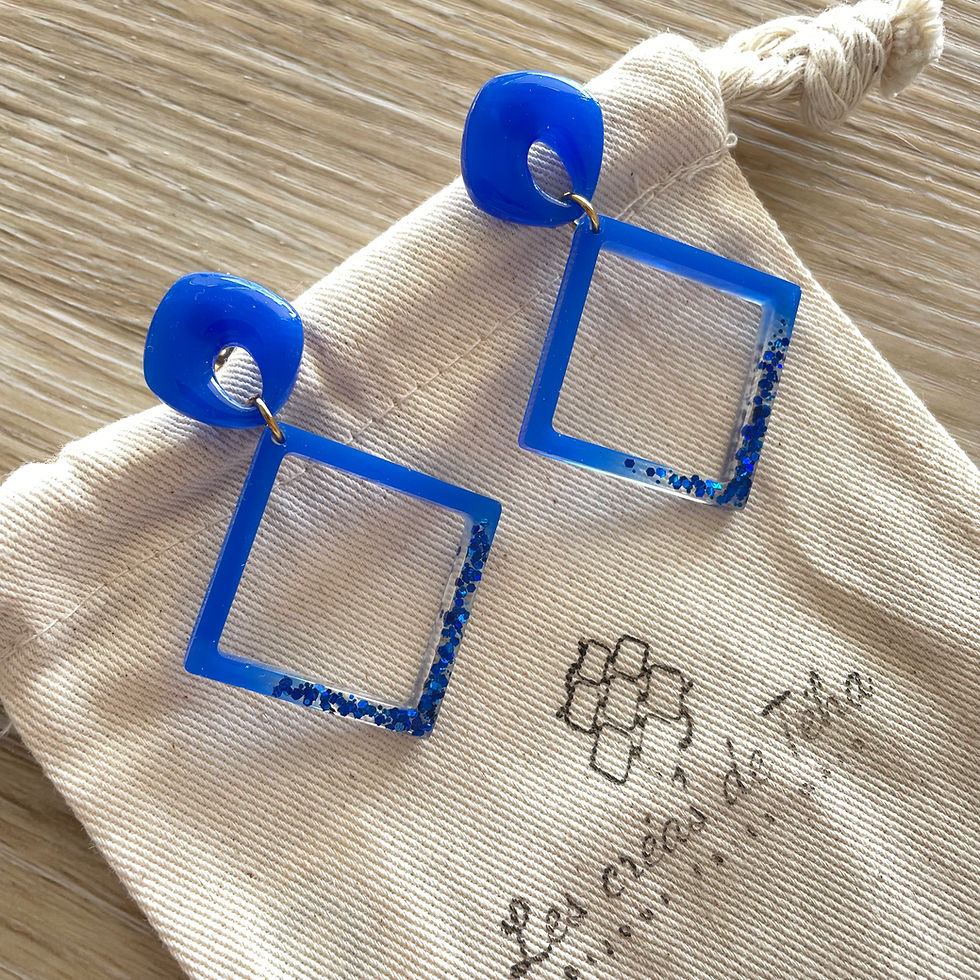 Miniature : Boucles d'oreilles acier inoxydable par Les créas de Téha