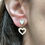 Miniature : Boucles d'oreilles rouges et blanches en forme de coeurs par Les créasa de Téha