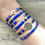 Miniature : Bracelets bleus et dorés empilés, Les créas de Téha