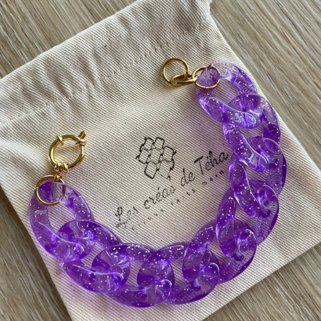 Miniature : Bracelet en grosses mailles par Les créas de Téha