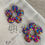 Miniature : Pampilles, breloques fleurs en résine epoxy avec paillettes modèle Flower