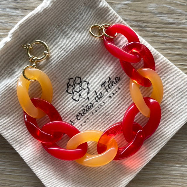 Bracelet en grosses mailles par Les créas de Téha