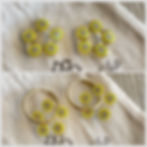 Créoles en acier inoxydable avec breloques fleurs en résine par Les créas de Téha