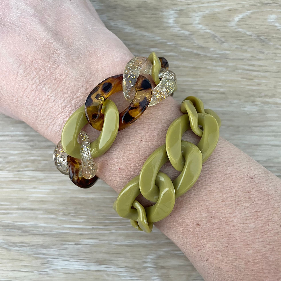 Bracelet en grosses mailles par Les créas de Téha