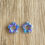 Miniature : Boucles d'oreilles fleurs bleues scintillantes