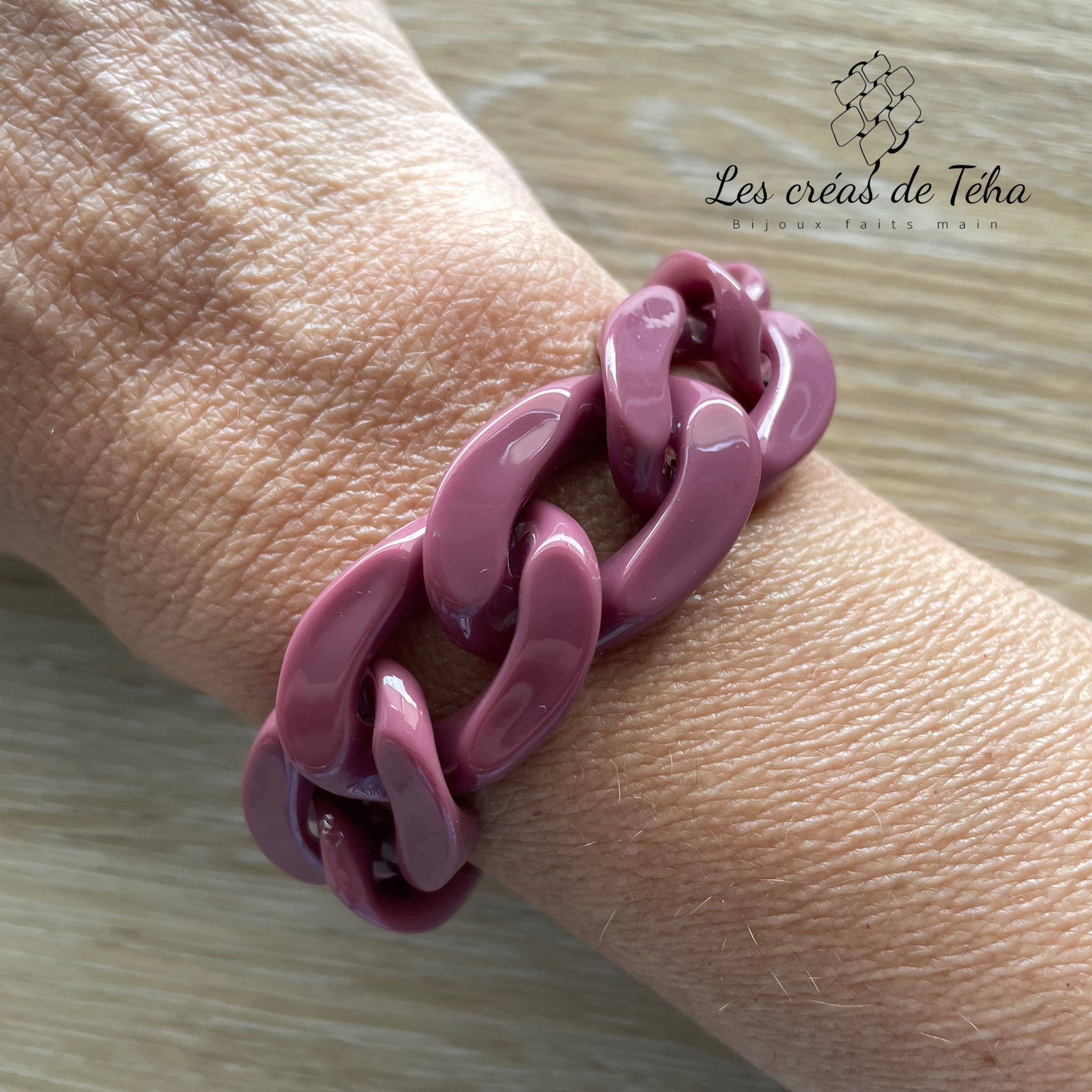 Bracelet en grosses mailles par Les créas de Téha