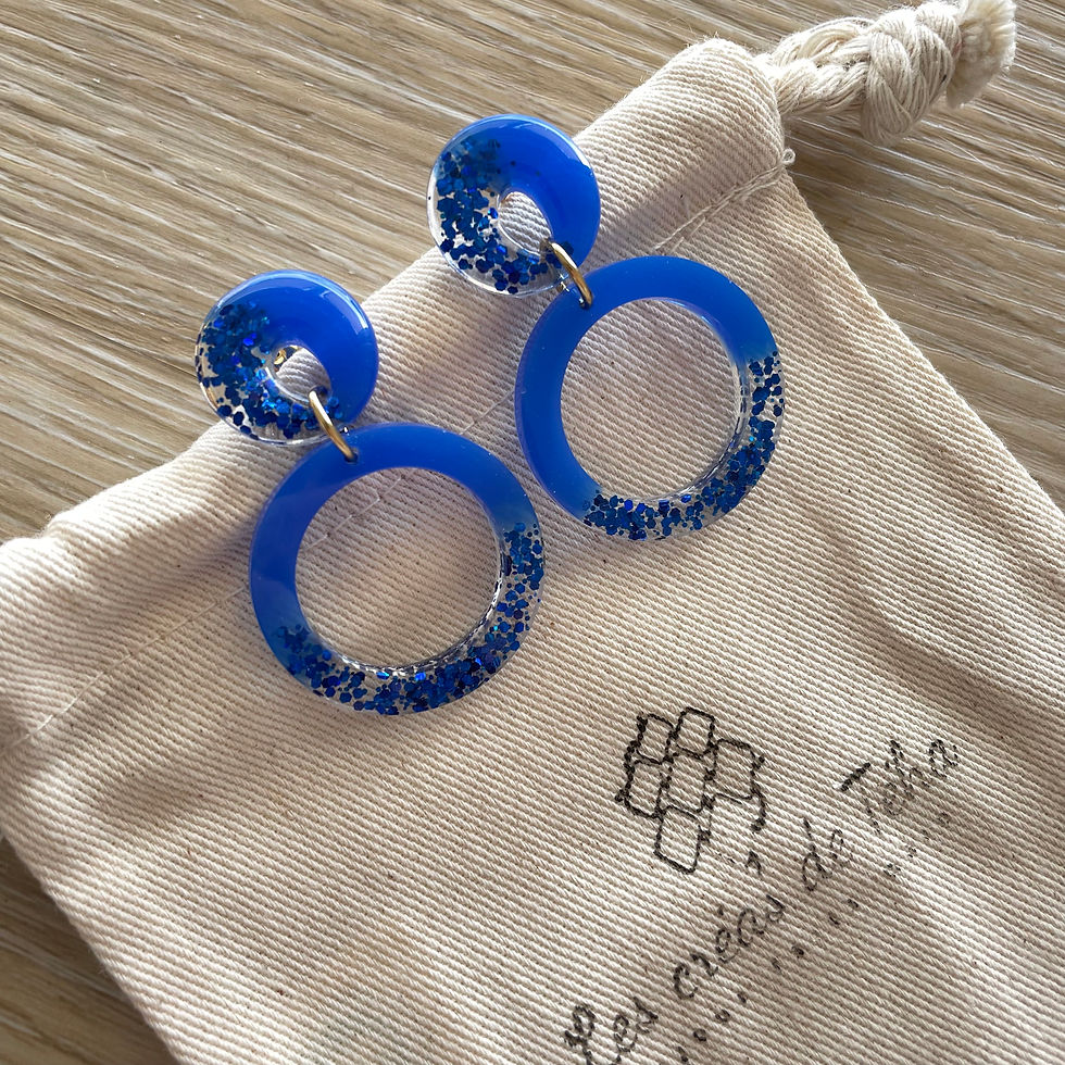 Miniature : Boucles d'oreilles acier inoxydable par Les créas de Téha