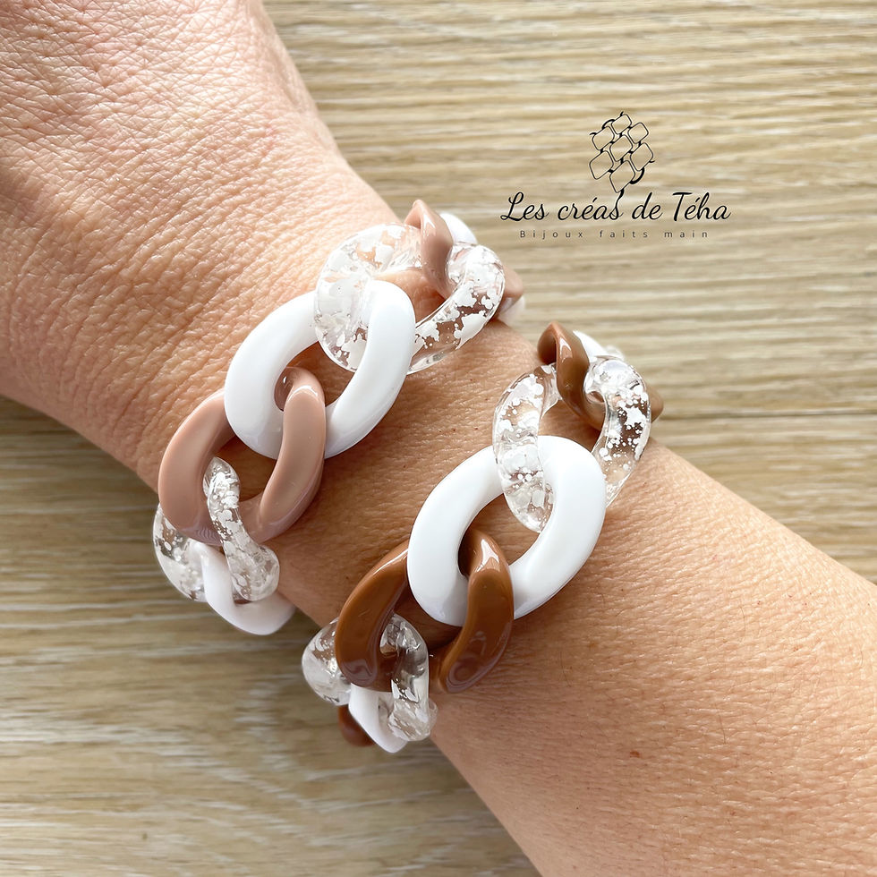 Bracelet en grosses mailles par Les créas de Téha