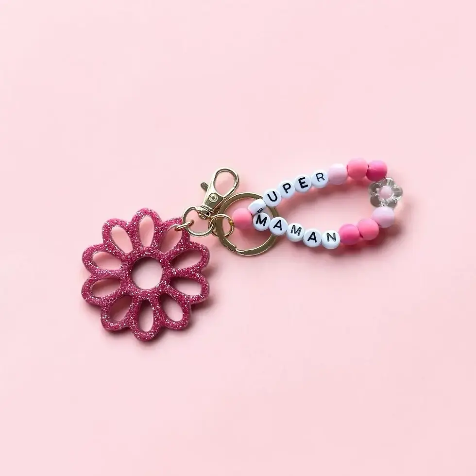 Miniature : Porte-clés bijou de sac en résine , super maman