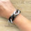 Miniature : Bracelet en grosses mailles grises, anthracite et noires par Les créas de Téha